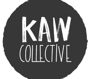 KAW Collective Concept black circle logo marker white