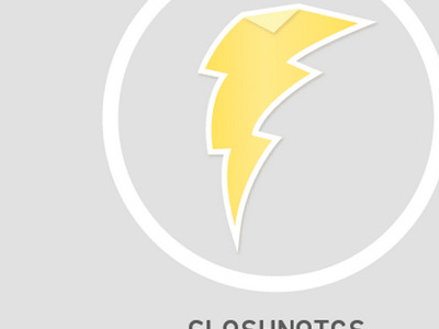 FlashNotes circle flash lightning logo note notes strike yellow