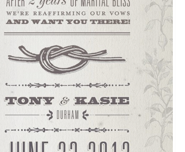 Durham Wedding Invites knot paper typography wedding