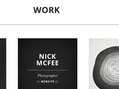 Work screen - site css hover portfolio web