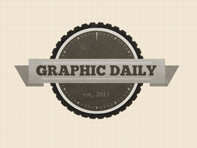 GraphicDaily WIP badge logo retro texture