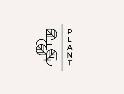 Plant design illustration logo plant vector wordplay