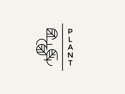Plant design illustration logo plant vector wordplay