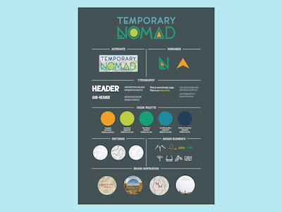 Temporary Nomad Style Guide adventure graphic design road trip