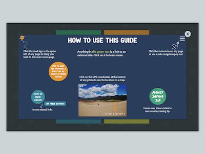 How to Use the Guide adventure graphic design layout road trip wanderlust