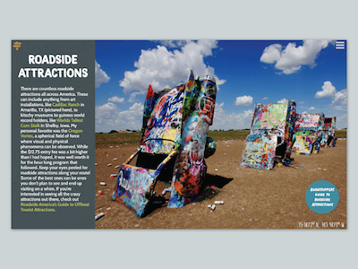 Roadside Attractions adventure graphic design layout photography road trip wanderlust