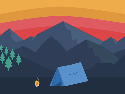 Camping Illustration adventure camping graphic design illustration wanderlust