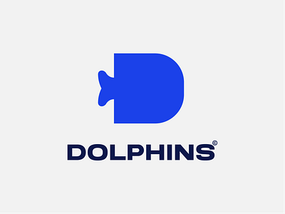 Dolphins Logo brand design brand identity flat graphic design logo logo a day logo design vector visual identity