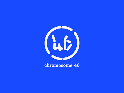 Chromosome 46 Logo design brand identity branding design flat graphic design logo logo a day typogaphy vector