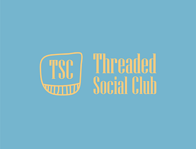 Threaded Social Club logo design brand design brand identity branding flat logo logo a day logo design typography vector visual identity