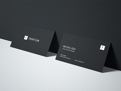 Frontflow branding business card frontflow mockup