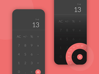 Daily UI Calculator app calculator calculator ui design flat flat design gradient interface minimal ui