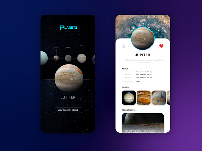 Daily UI Profile Page (Planets Edition)