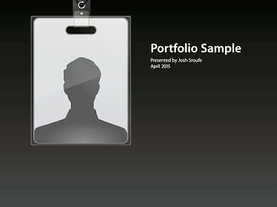 Portfolio Sample Cover (Some pages attached) apple badge portfolio