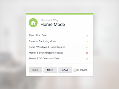 Smart Home Security Widget