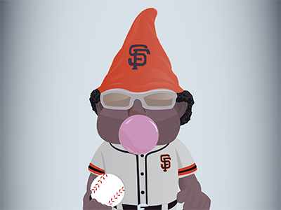 Pablo Sandoval Yard Gnome - Wallpaper baseball baseball san francisco black giants gnome illustrator orange orange and black pablo sandoval panda san francisco sf vector yard yard gnome