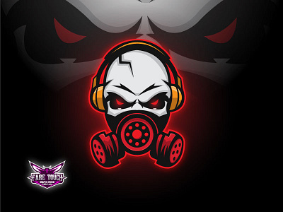 gas mask mascot logo