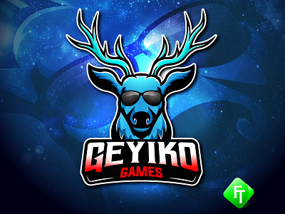 deer mascot logo cartoon deer deer logo design esports gaming illustration mascot twitch