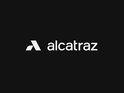 Alcatraz - Final Logo black brand branding logo logo mark logotype mark security symbol typography white wordmark