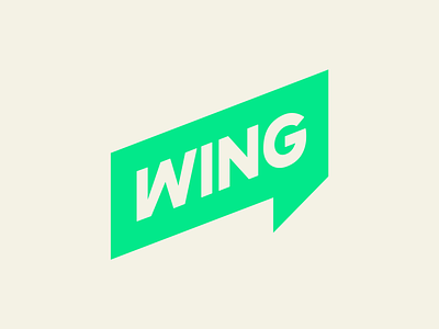 Wing - Logo brand branding branding and identity design graphic design green identity logo logotype typography visual identity