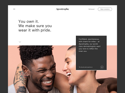 Apostrophe Homepage - R1 branding design homepage ui web website