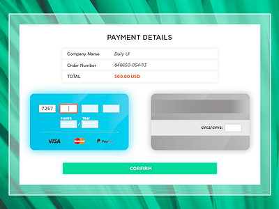 Daily UI Challenge #002 Credit Card Checkout 002 challenge credit card checkout dailyui ui