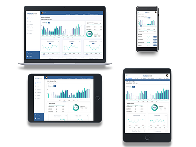 Advertising Agency advertising architecture charts data heavy graphs information kpi responsive tracking uxdesign