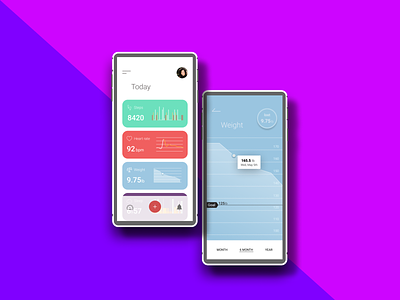 Health App animation app app concept branding charts design health heartrate hello dribble homepage icon kpi landing page logo ui ui design ux uxdesign walking weight loss