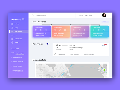 MyFind Itinerary - A Trip Planning and itinerary finding tool animation app app concept branding charts design homepage icon illustration itinerary landing page planner schedule tool trips ui uidesign ux uxdesign vacation
