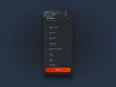 Dark Mode Music App Concept