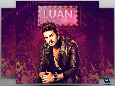 Luan Santana (Rony Designer) banner flyer man music purple singer