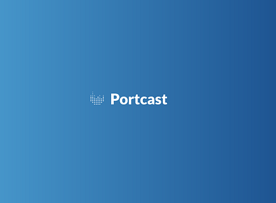 Portcast branding design flat logo typography
