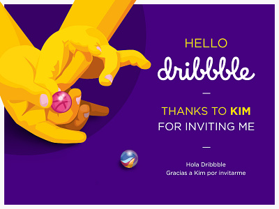 Hello Dribbble debut first shot helio dribbble illustration