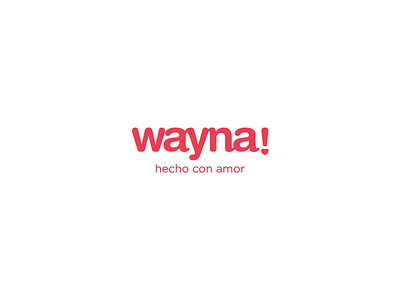 Wayna Logo branding logo love made with love