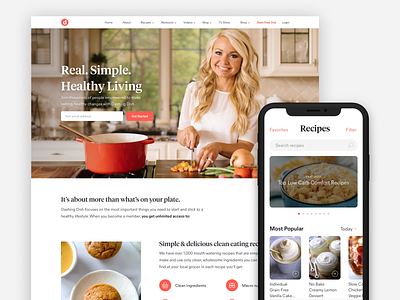 Dashing Dish 3.0 Launch clean dashing design dish dishes eating food food app healthy launch living mobile recipes responsive web webdesign workouts