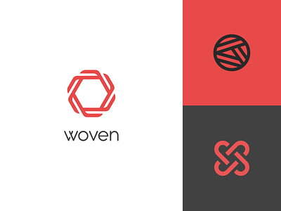 Woven Concepts app design geometric illustration logo symbol tied weave woven