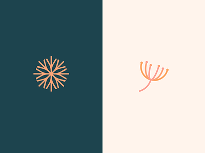 Dandelion Logo Exploraitons art branding dandelion design flower fun geometric logo logo design nature symbol
