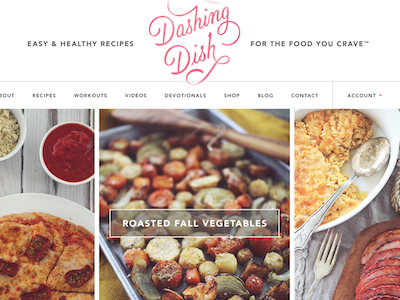 Dashing Dish Site big design food modern recipes site type
