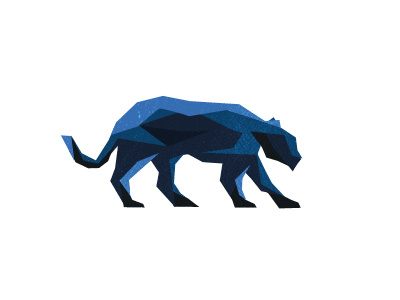 Logo WIP blue geometric jaguar liger puma shapes