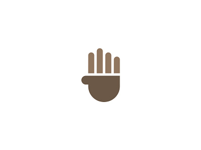 Coffee / Hand Symbol coffee hand icon logo mark simple