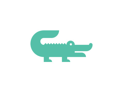 Alligator Logo alligator crocodile fun geometric illustration mark