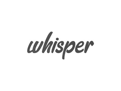 Whisper Logo custom logo logotype type