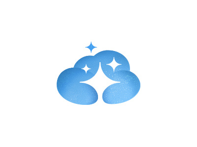 Cloud / Star Logo WIP blue cloud logo star