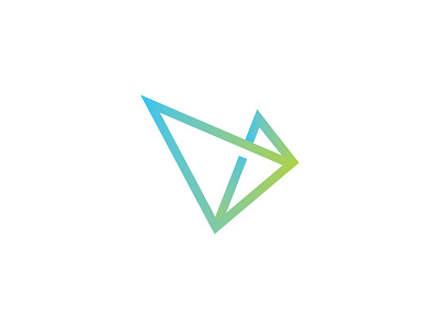 V Logo abstract geometric letter logo v