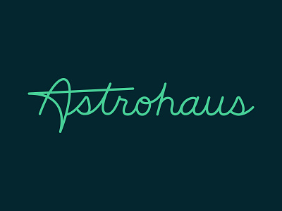 Astrohaus Concept astro custom haus lettering retro script