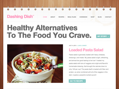 Dashing Dish Redesign v1 dashing design dish food homepage redesign web website yumyum