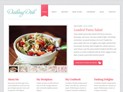 Dashing Dish Redesign v2 dashing design dish food homepage redesign web website yumyum