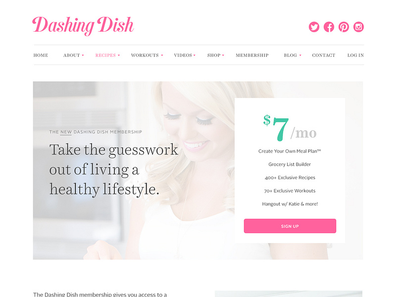 New dashing dish website by sean farrell on dribbble