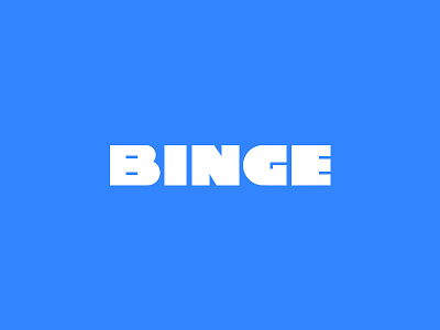 Binge v1 Custom Wordmark big binge block fat geometric lettering