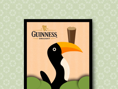 Guiness Poster Illy bird illustration poster wallpaper